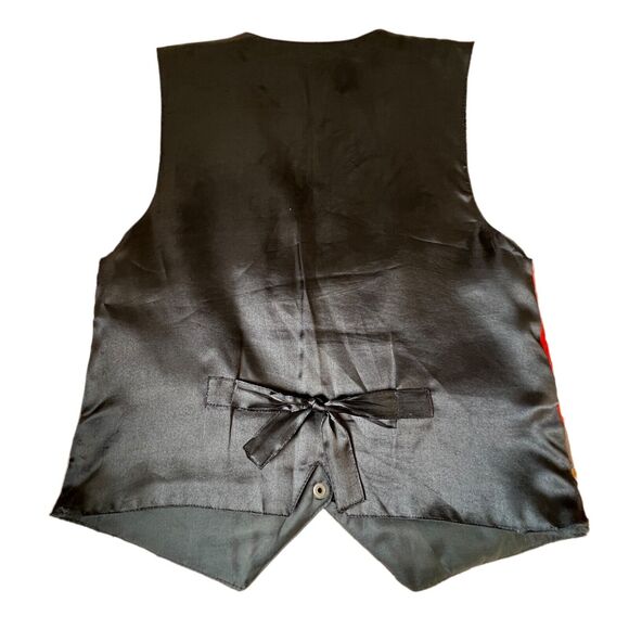 A.J. Vintage Suede Leather Patchwork Artsy Boho Embroidered Western Vest Small - Picture 6 of 10